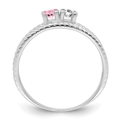 Sterling Silver Rhodium-plated Family Jewelry Mounting
