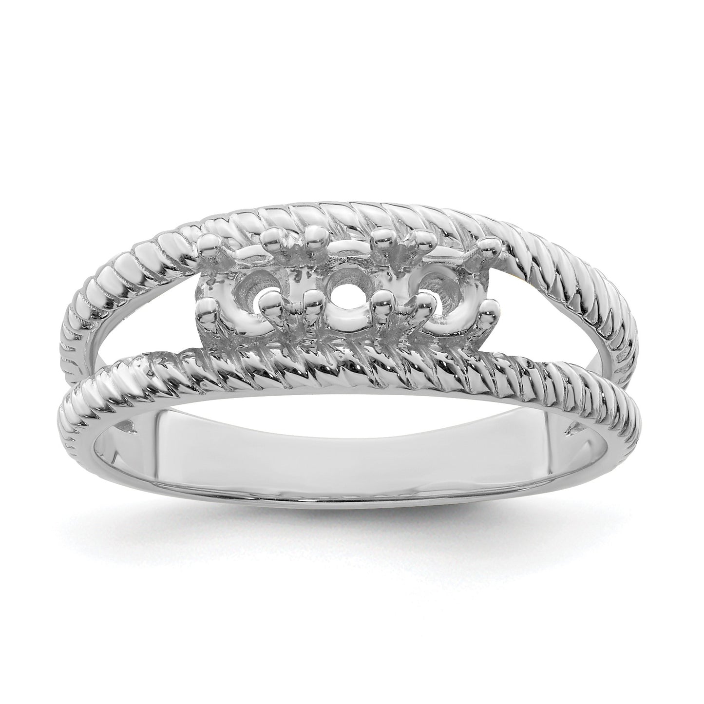 Sterling Silver Rhodium-plated Family Jewelry Mounting