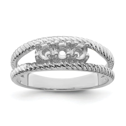 Sterling Silver Rhodium-plated Family Jewelry Mounting