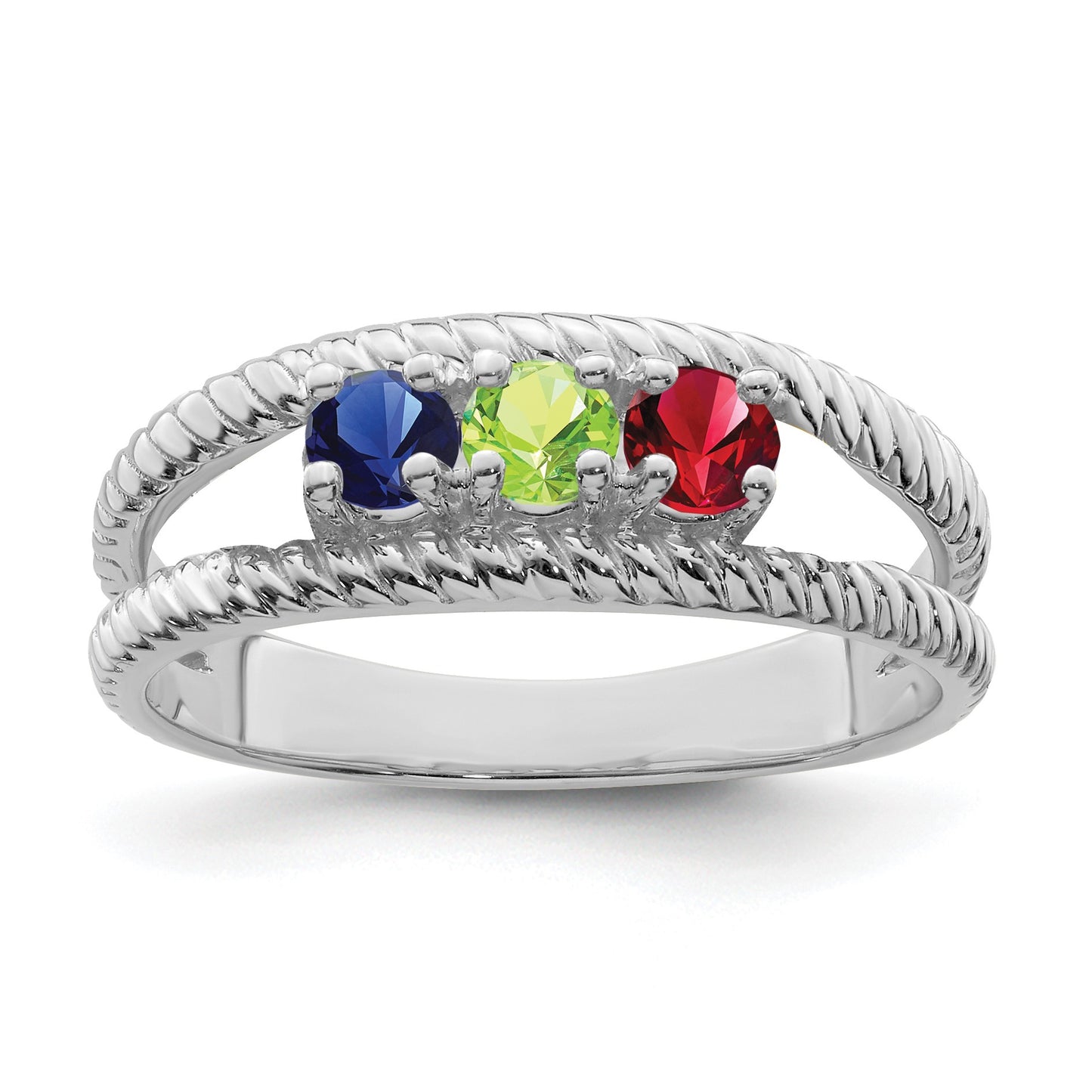 Sterling Silver Rhodium-plated Family Jewelry Mounting