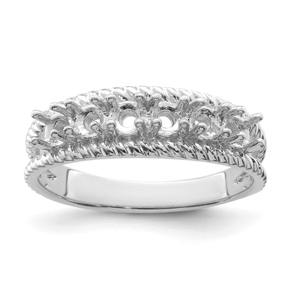 Sterling Silver Rhodium-plated Family Jewelry Mounting