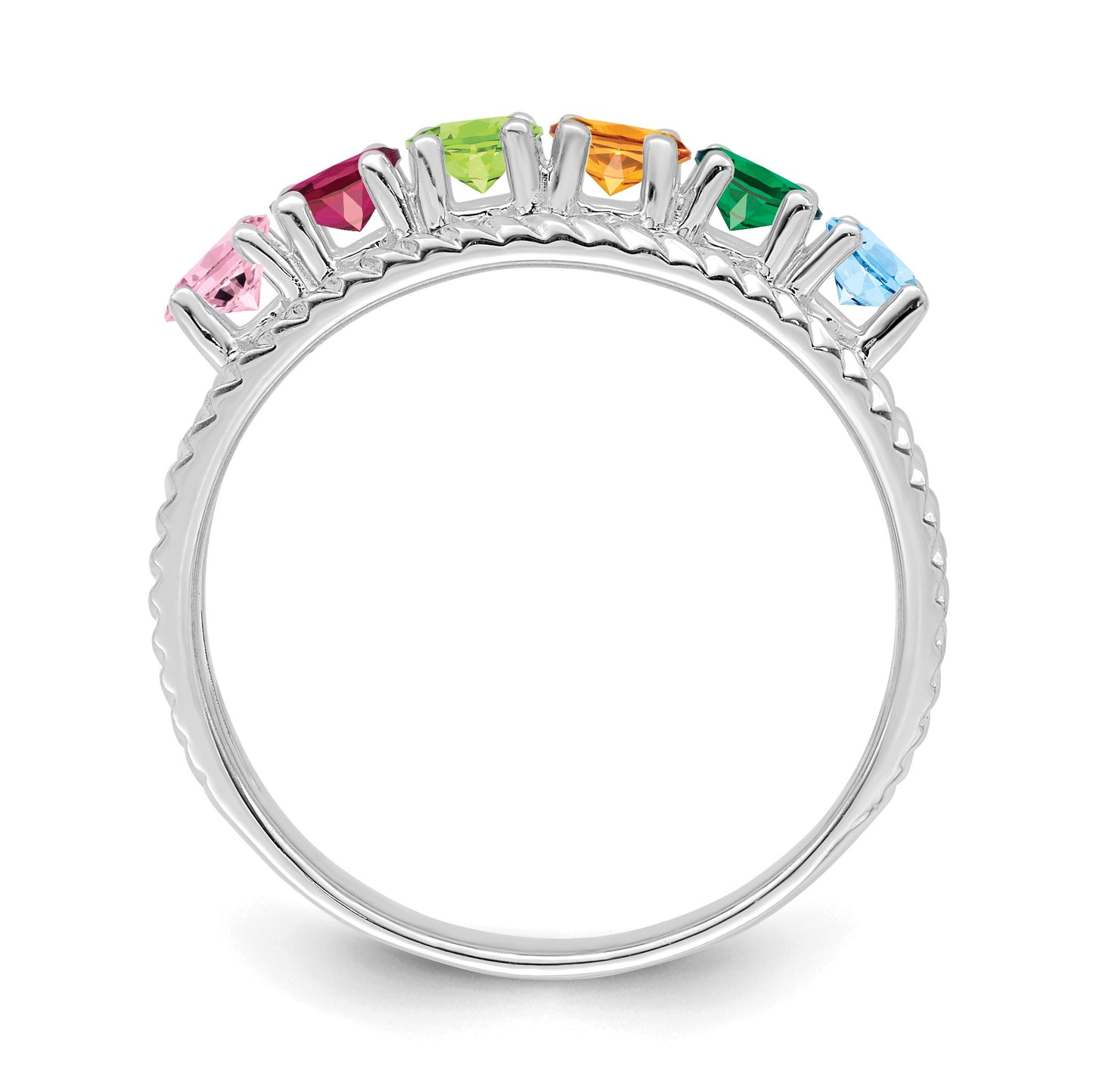 Sterling Silver Rhodium-plated Family Jewelry Mounting