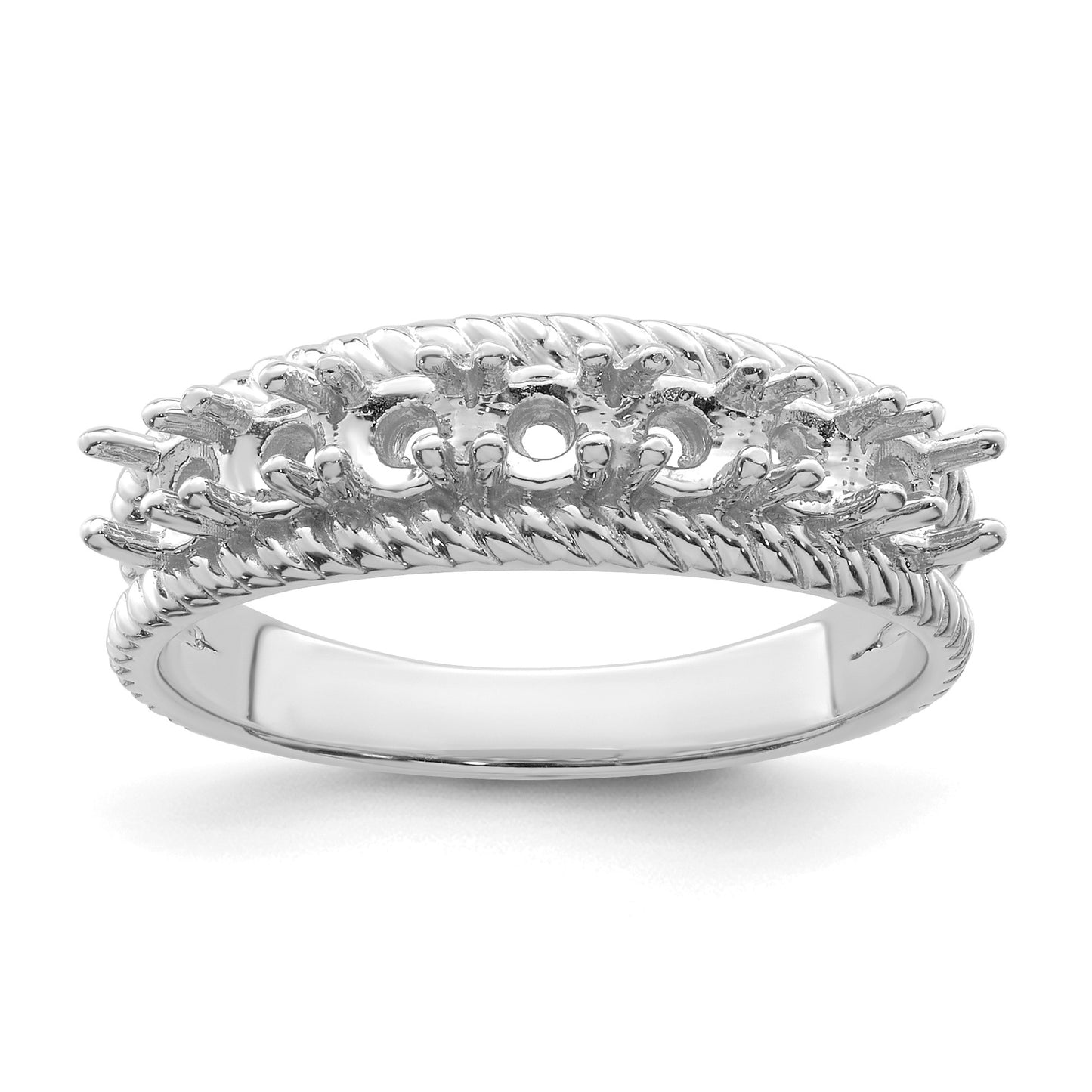 Sterling Silver Rhodium-plated Family Jewelry Mounting