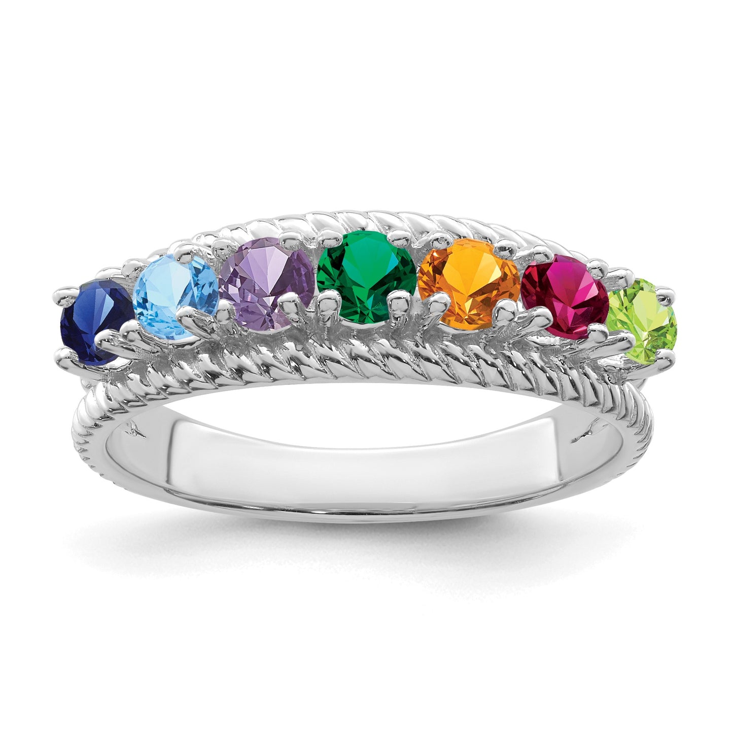 Sterling Silver Rhodium-plated Family Jewelry Mounting