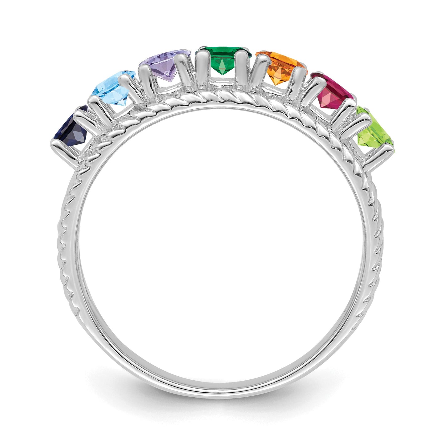Sterling Silver Rhodium-plated Family Jewelry Mounting