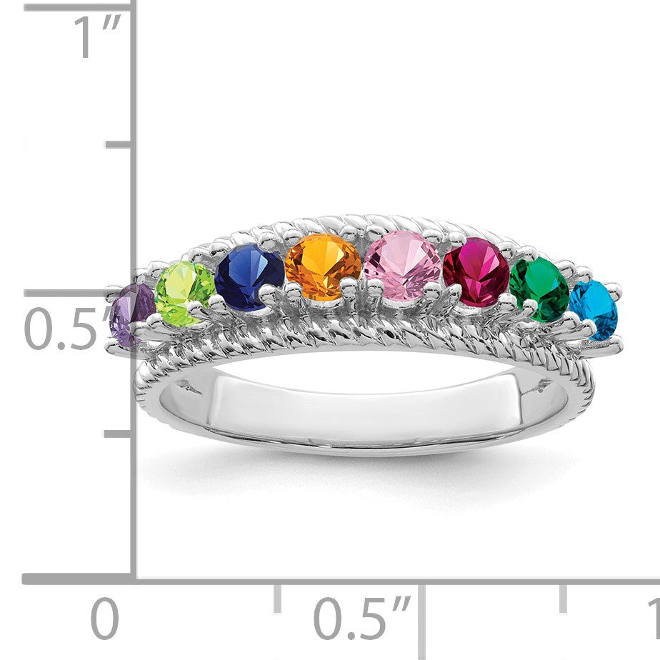 Sterling Silver Rhodium-plated Family Jewelry Mounting