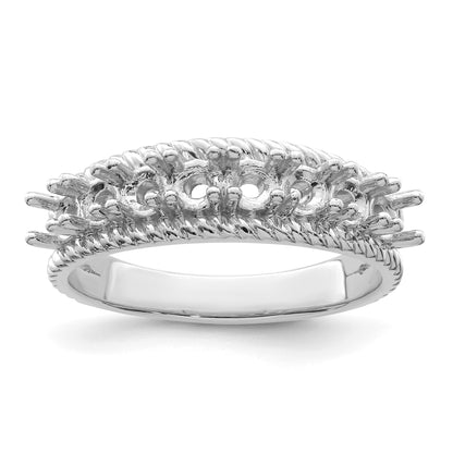 Sterling Silver Rhodium-plated Family Jewelry Mounting