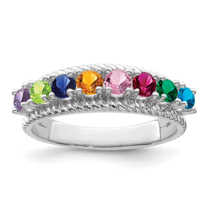 Sterling Silver Rhodium-plated Family Jewelry Mounting