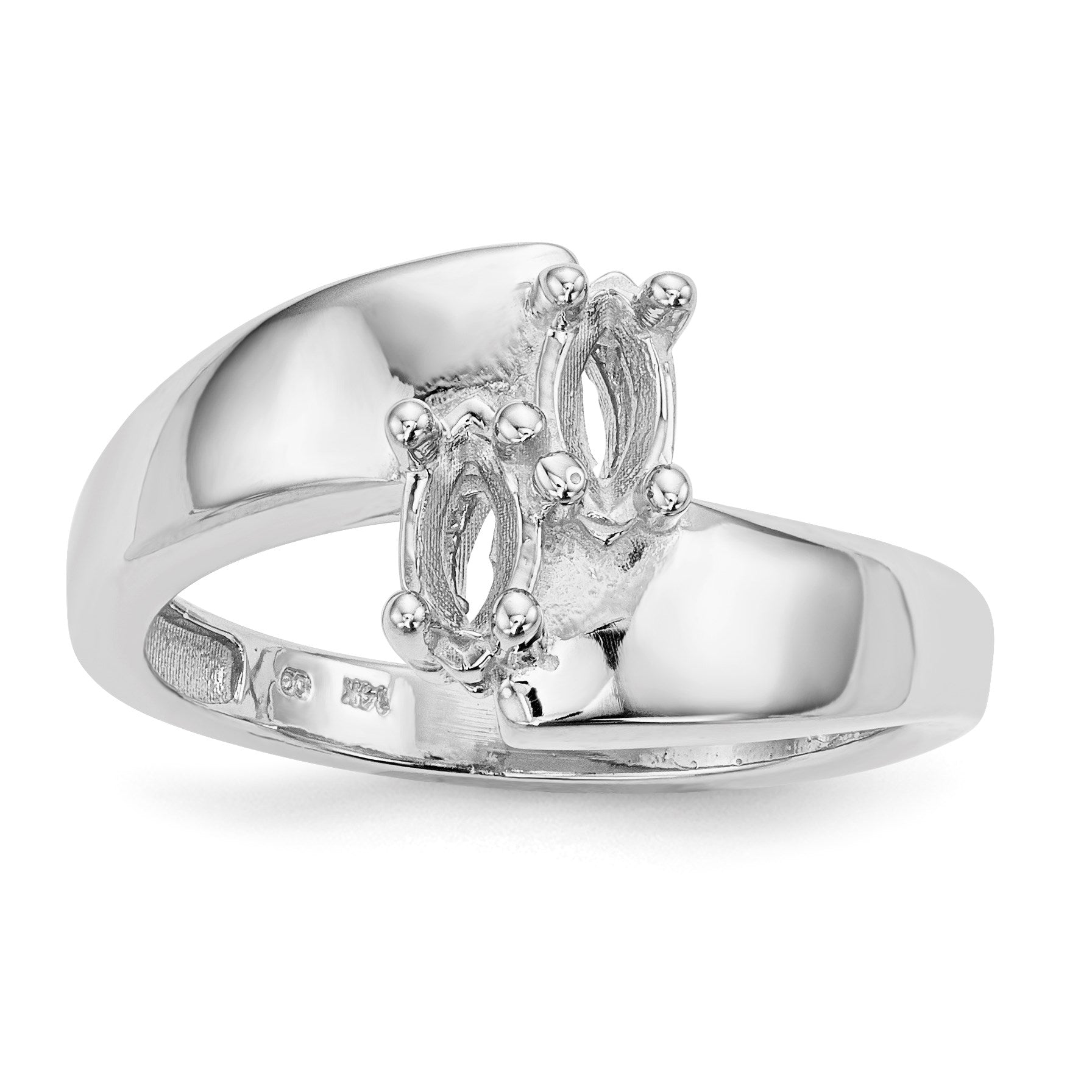 14k White Gold Family Jewelry Ring Mounting