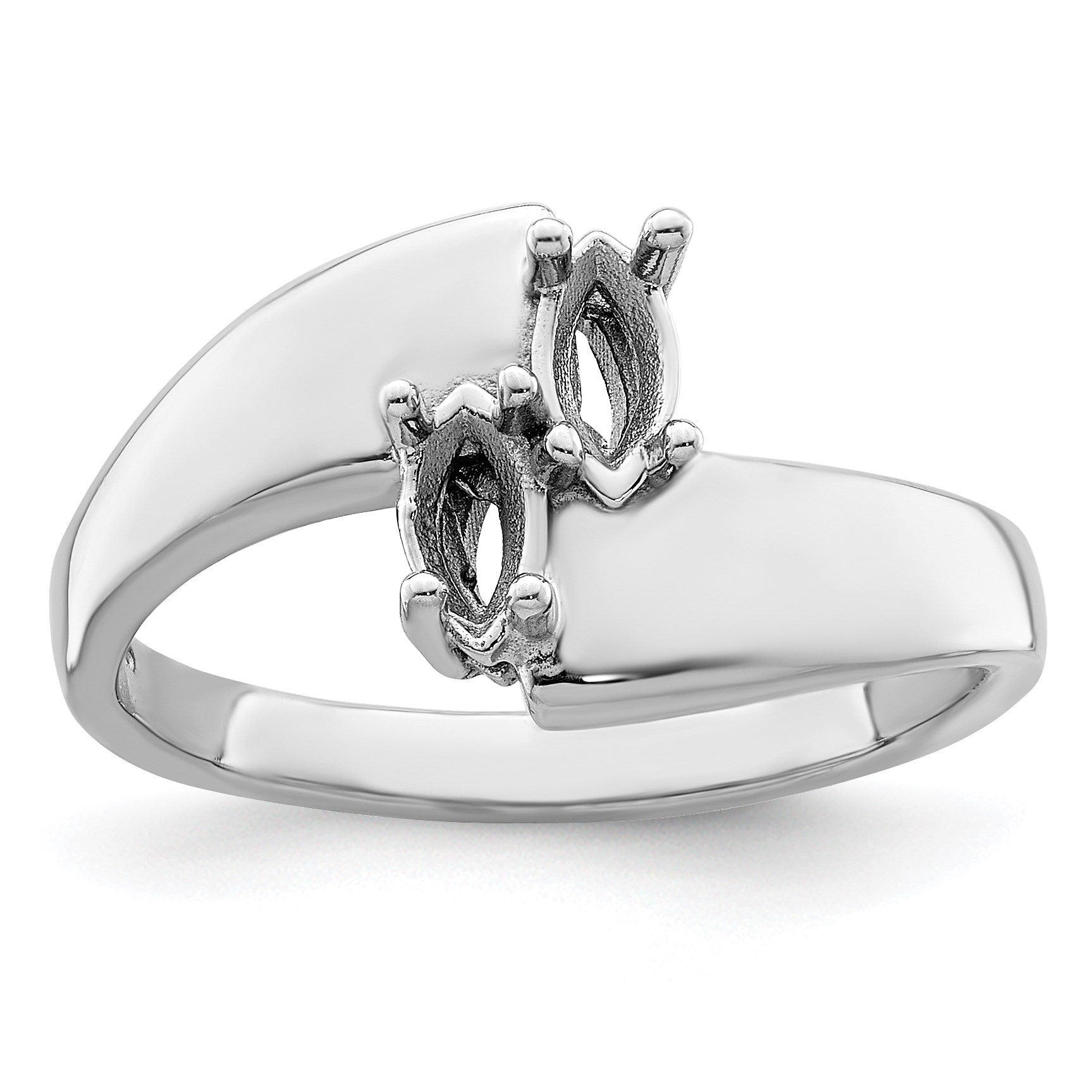 Sterling Silver Rhodium-plated Family Jewelry Mounting