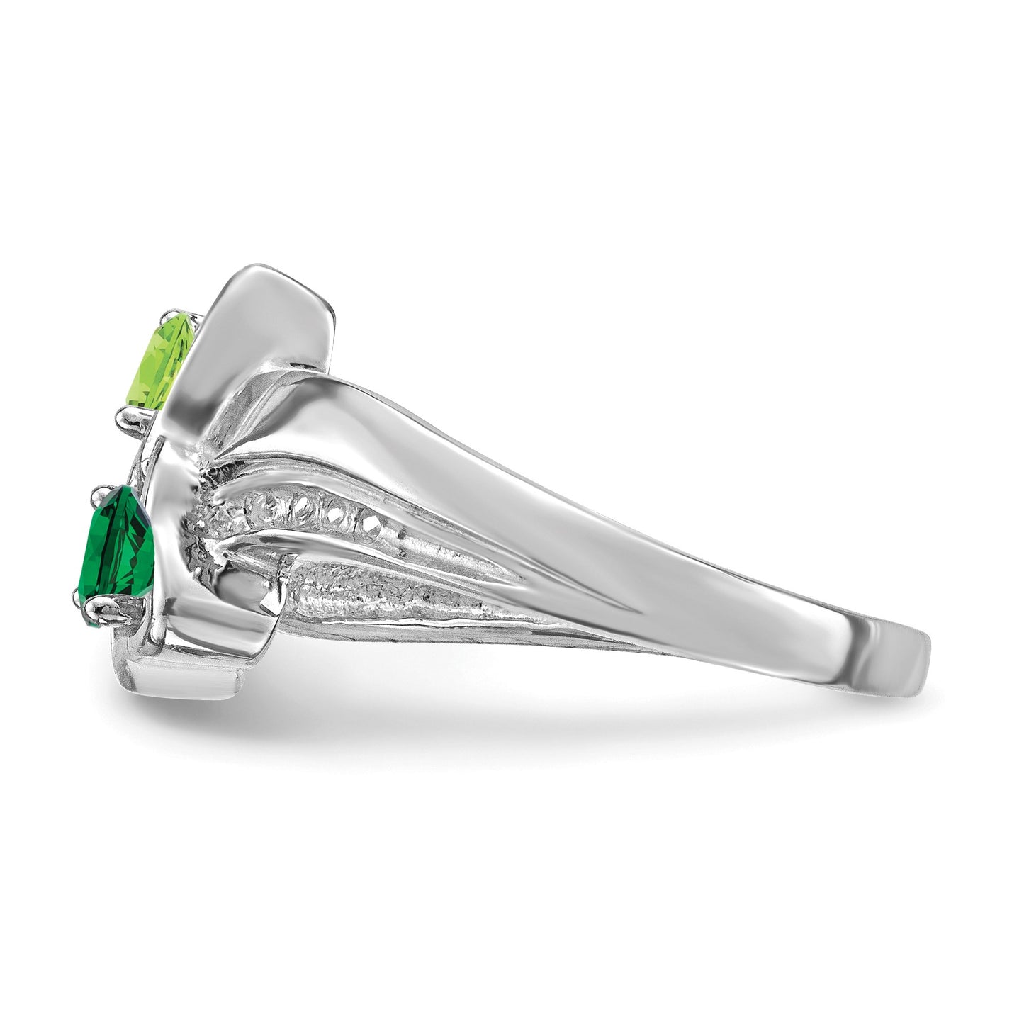Sterling Silver Rhodium-plated Family Jewelry Mounting