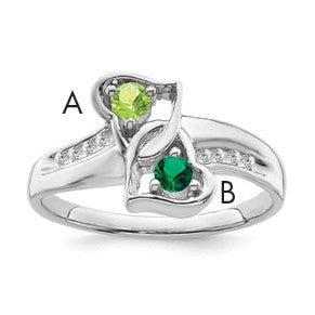 Sterling Silver Rhodium-plated Family Jewelry Mounting