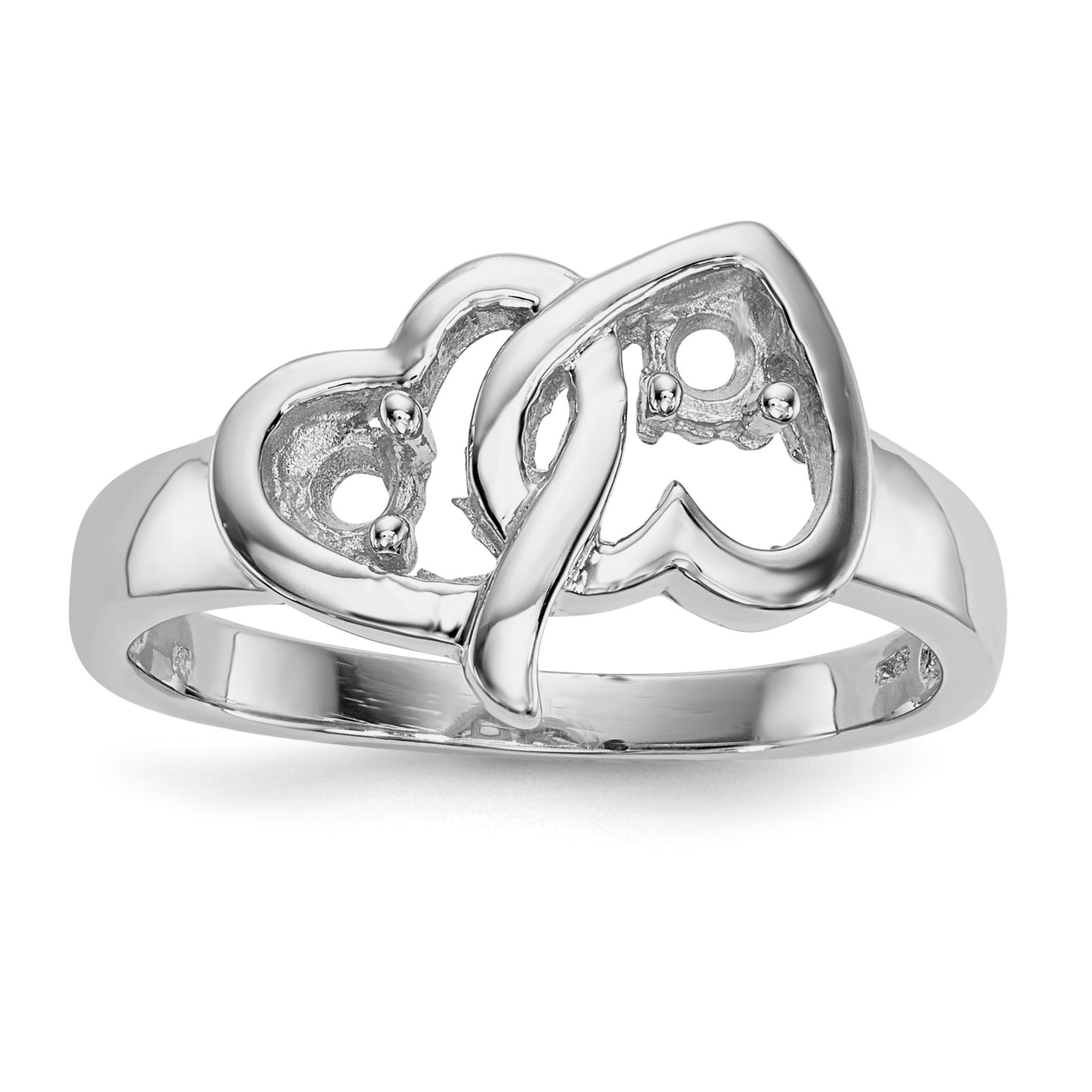 14k White Gold Family Jewelry Ring Mounting