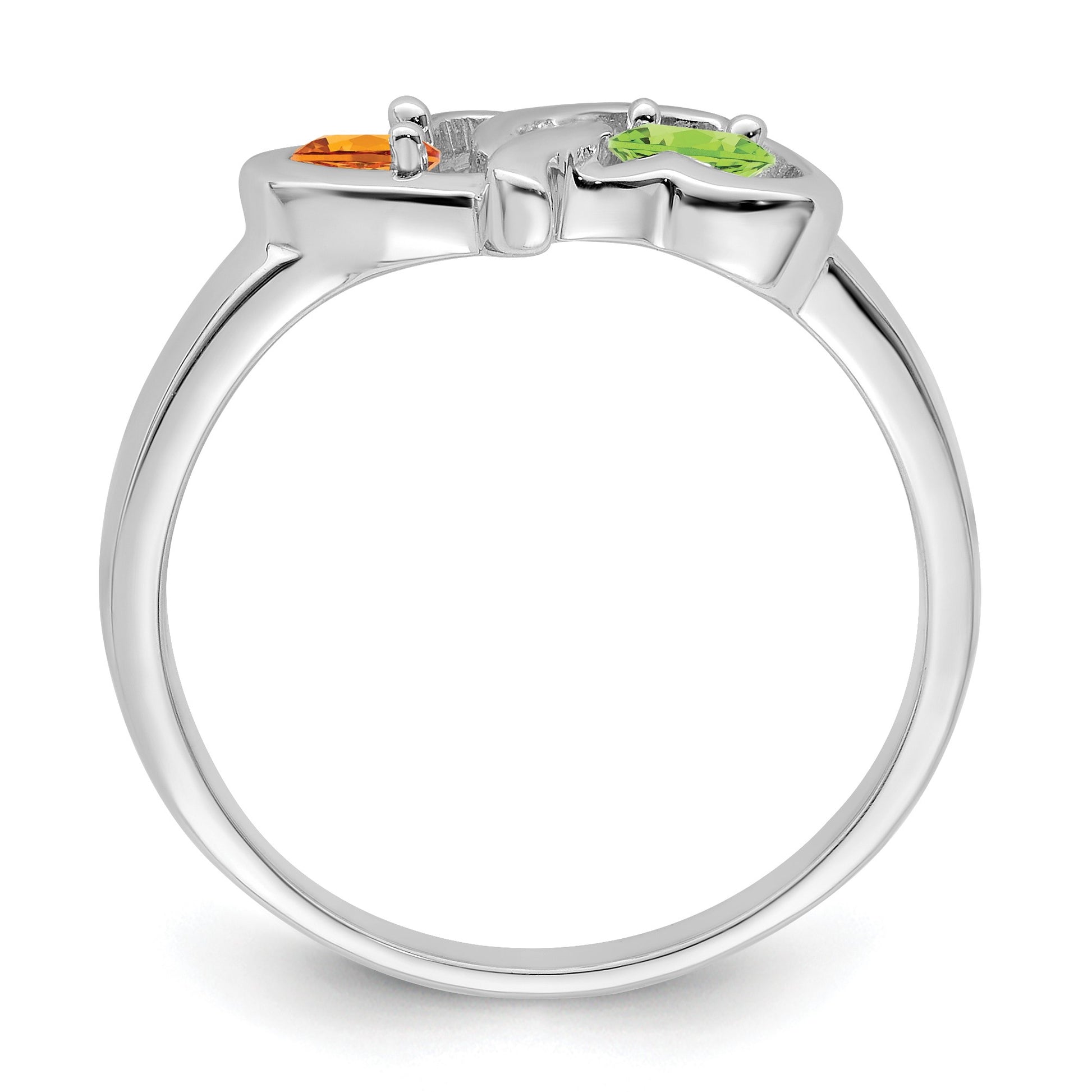 Sterling Silver Rhodium-plated Family Jewelry Mounting