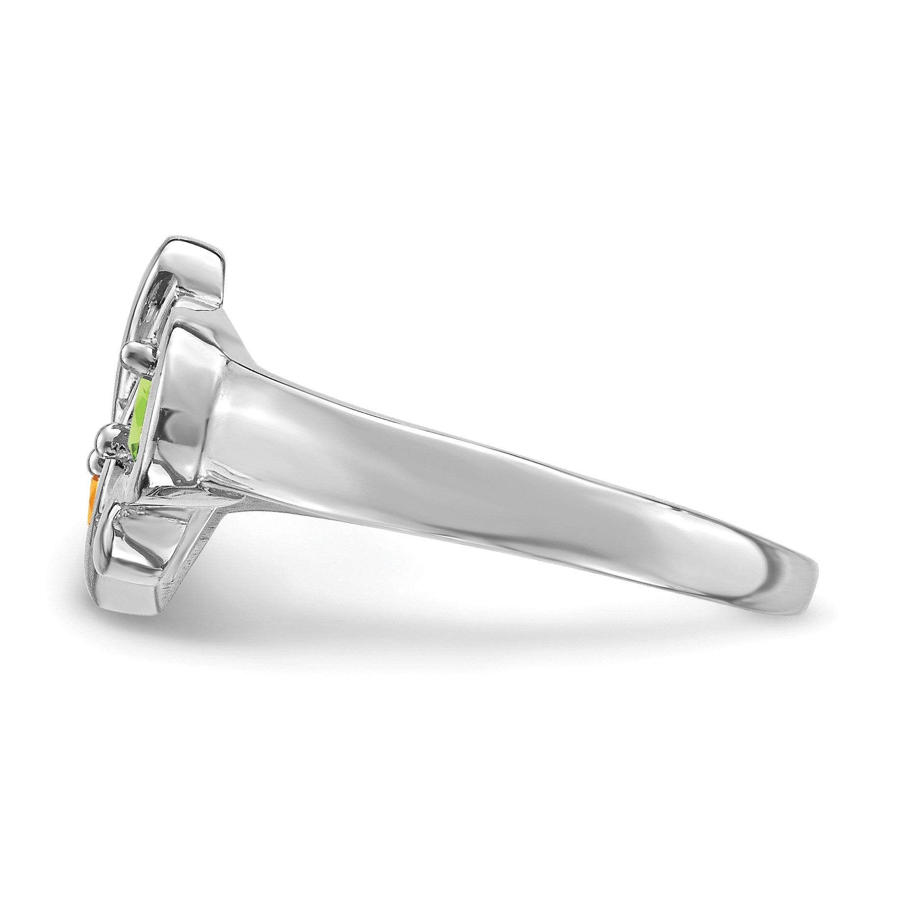 Sterling Silver Rhodium-plated Family Jewelry Mounting