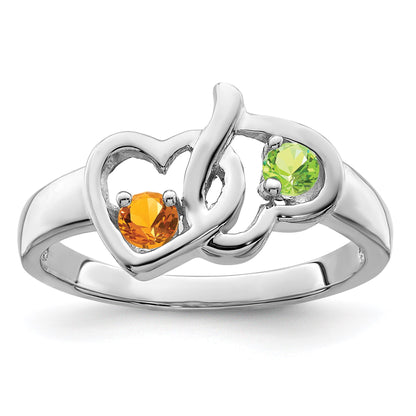 Sterling Silver Rhodium-plated Family Jewelry Mounting