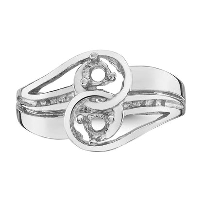 14k White Gold Family Jewelry Ring Mounting