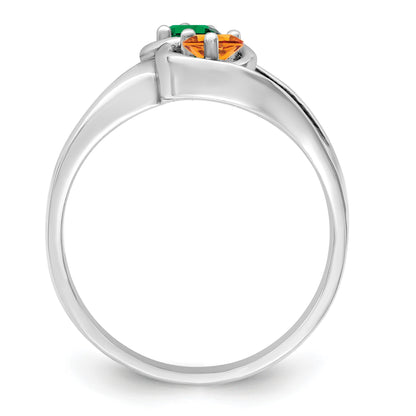 Sterling Silver Rhodium-plated Family Jewelry Mounting
