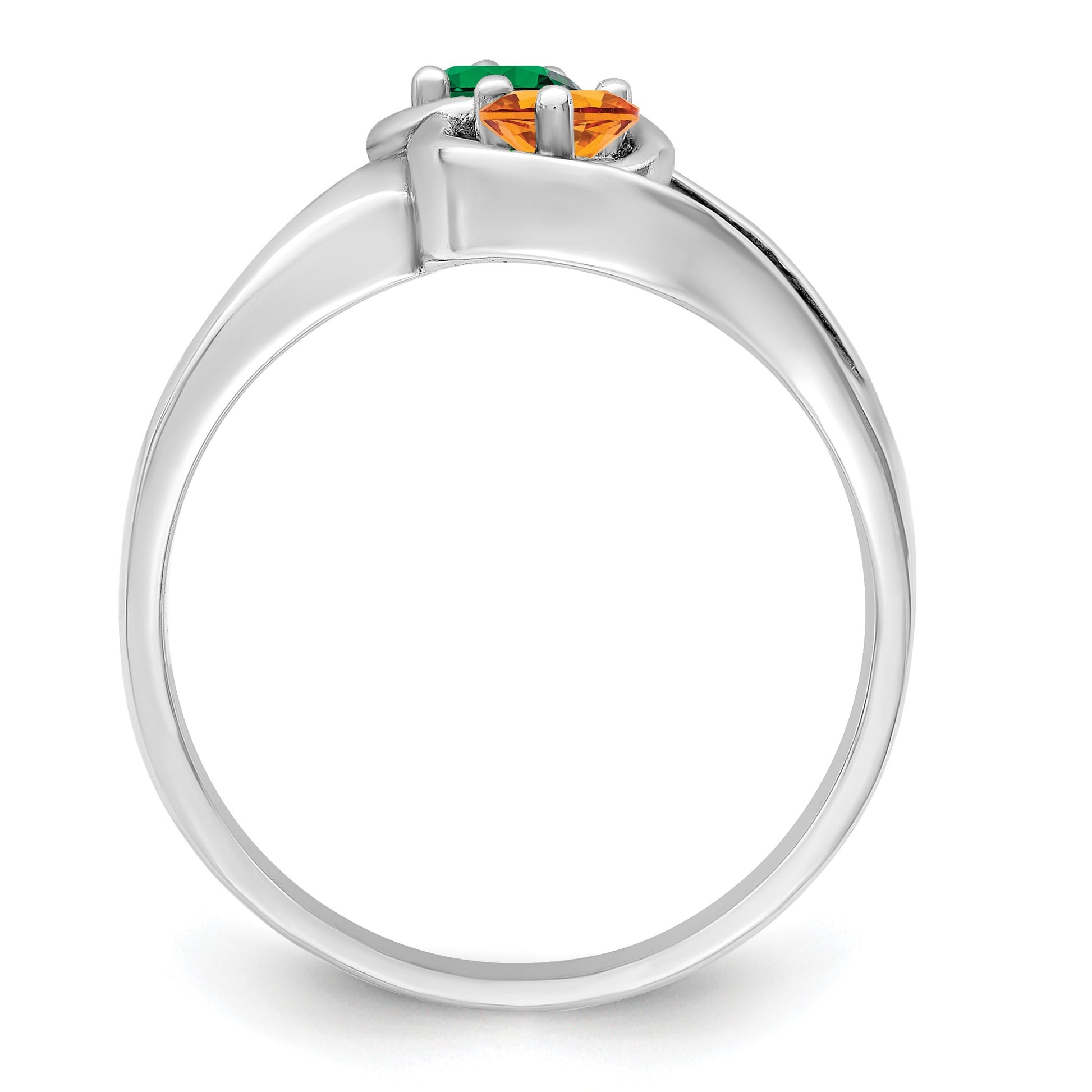 Sterling Silver Rhodium-plated Family Jewelry Mounting