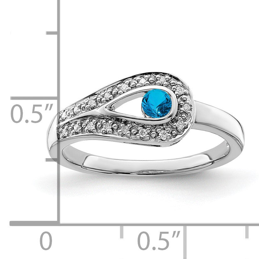 14K White Gold Family Jewelry Diamond Semi-Set Ring