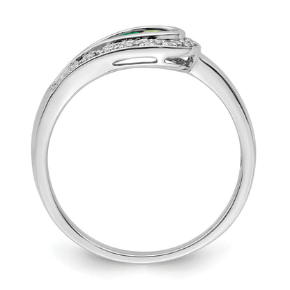 14K White Gold Family Jewelry Diamond Semi-Set Ring