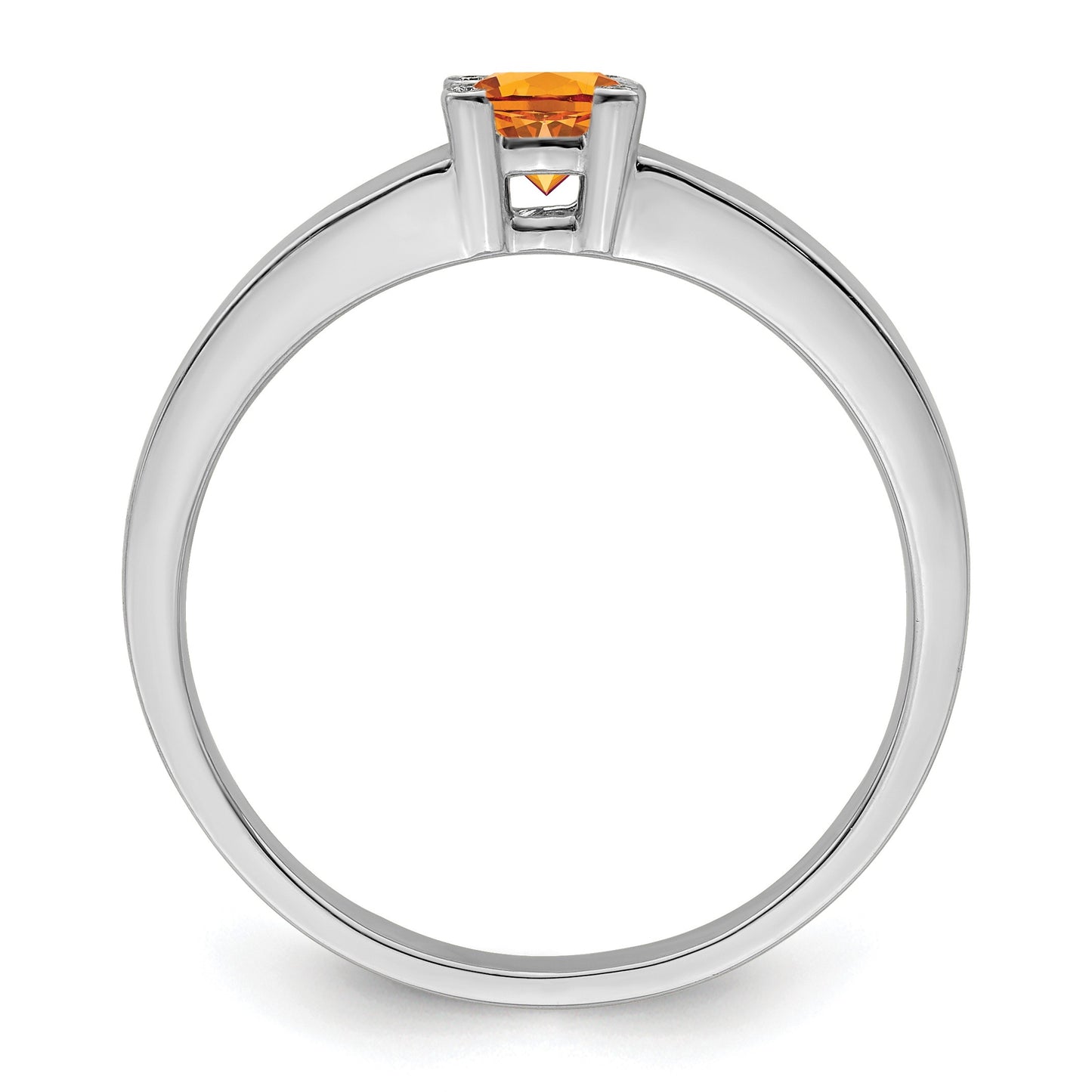 14K White Gold Family Jewelry Diamond Semi-Set Ring