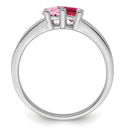 14K White Gold Family Jewelry Diamond Semi-Set Ring
