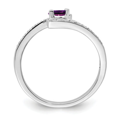 14K White Gold Family Jewelry Diamond Semi-Set Ring