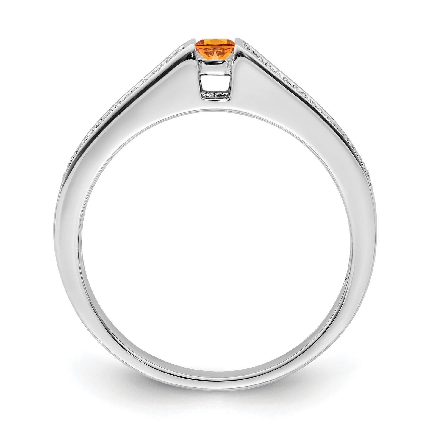 14K White Gold Family Jewelry Diamond Semi-Set Ring