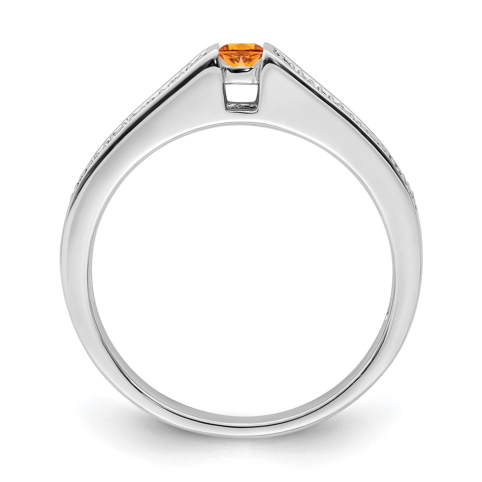 14K White Gold Family Jewelry Diamond Semi-Set Ring