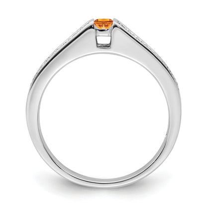 14K White Gold Family Jewelry Diamond Semi-Set Ring