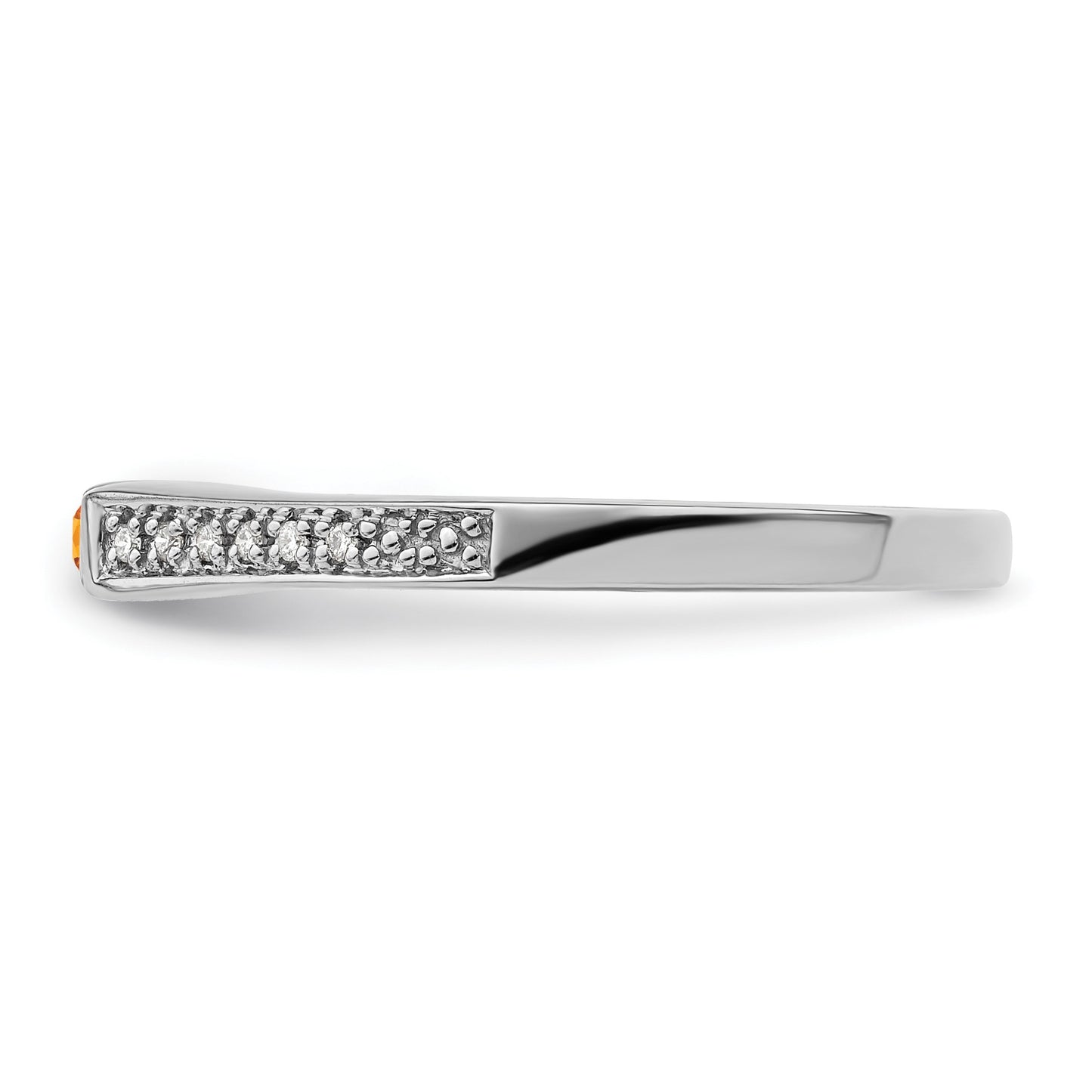 14K White Gold Family Jewelry Diamond Semi-Set Ring