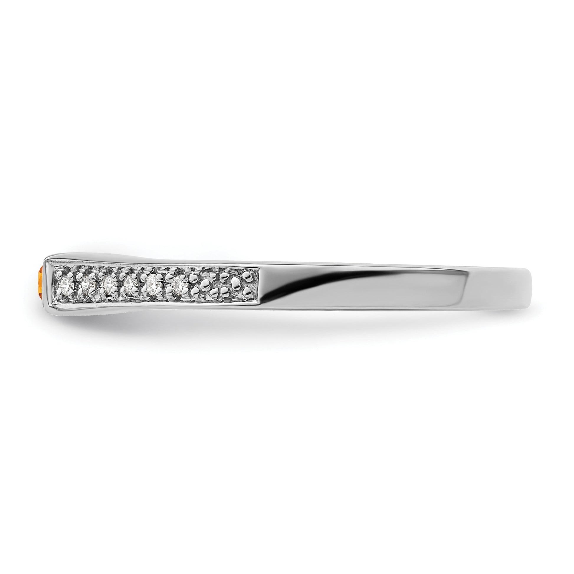 14K White Gold Family Jewelry Diamond Semi-Set Ring