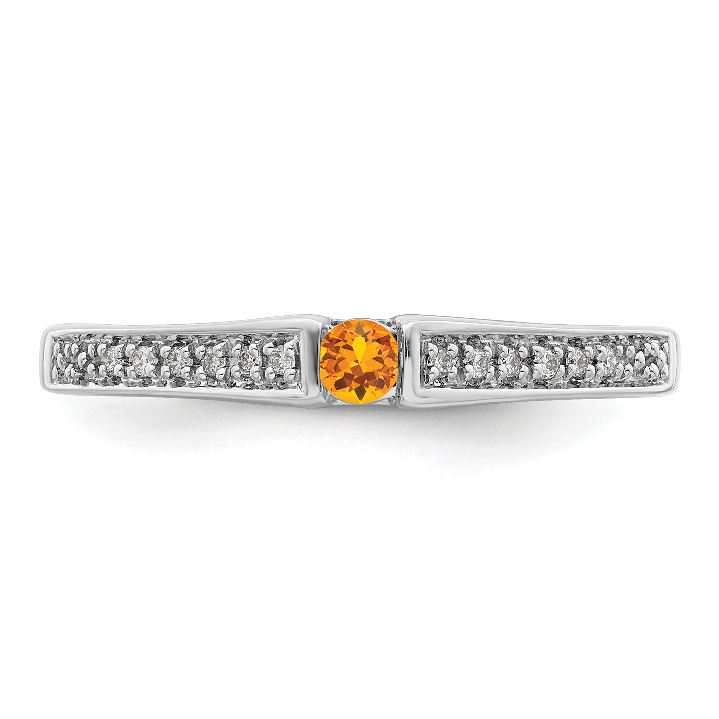 14K White Gold Family Jewelry Diamond Semi-Set Ring