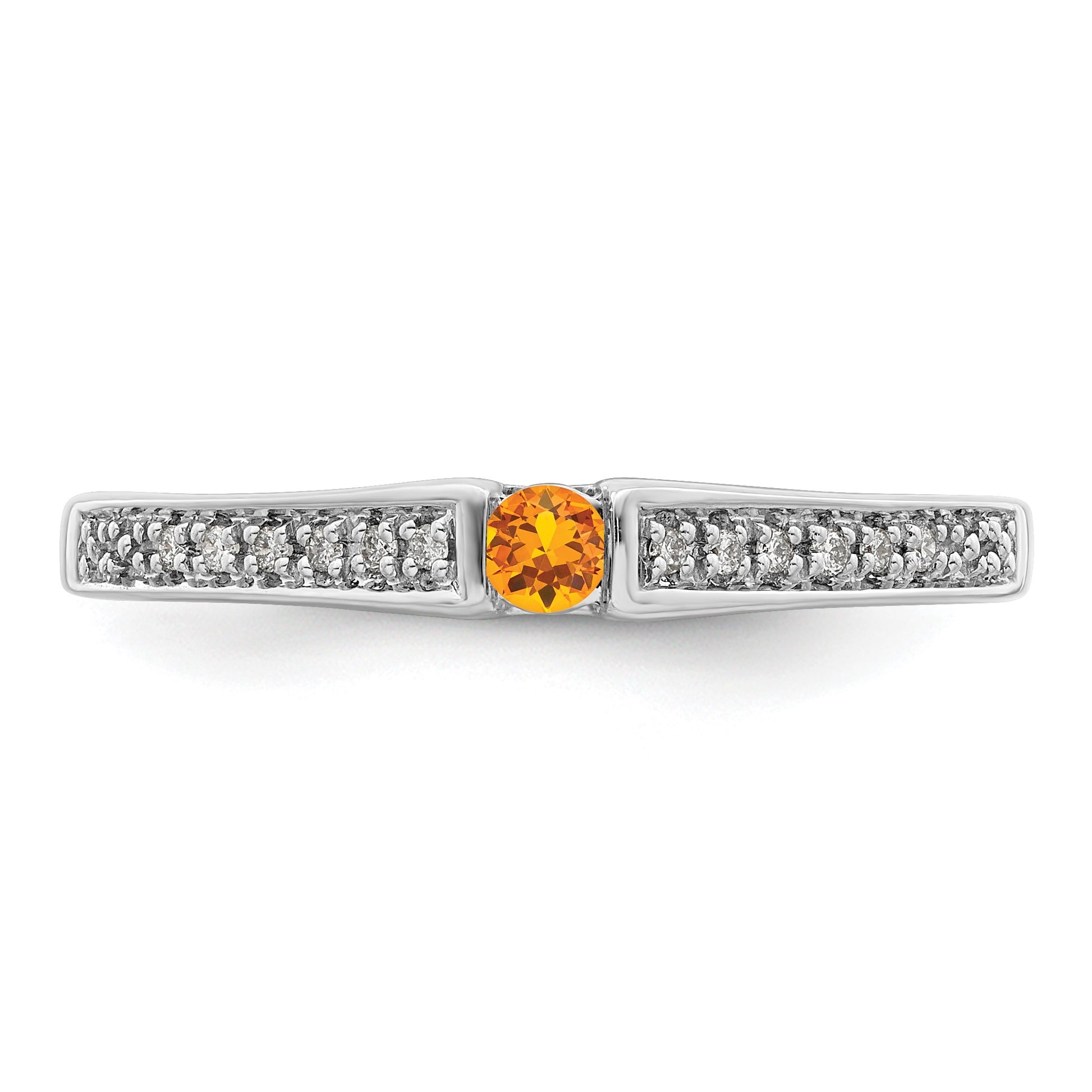 14K White Gold Family Jewelry Diamond Semi-Set Ring