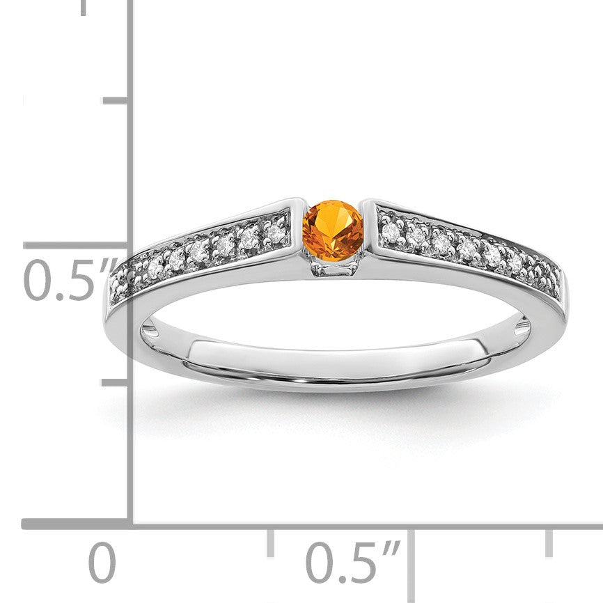 14K White Gold Family Jewelry Diamond Semi-Set Ring