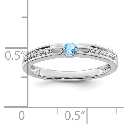 14K White Gold Family Jewelry Diamond Semi-Set Ring