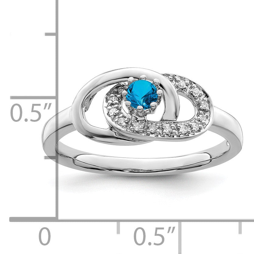 14K White Gold Family Jewelry Diamond Semi-Set Ring