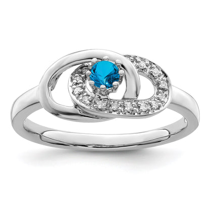 14K White Gold Family Jewelry Diamond Semi-Set Ring