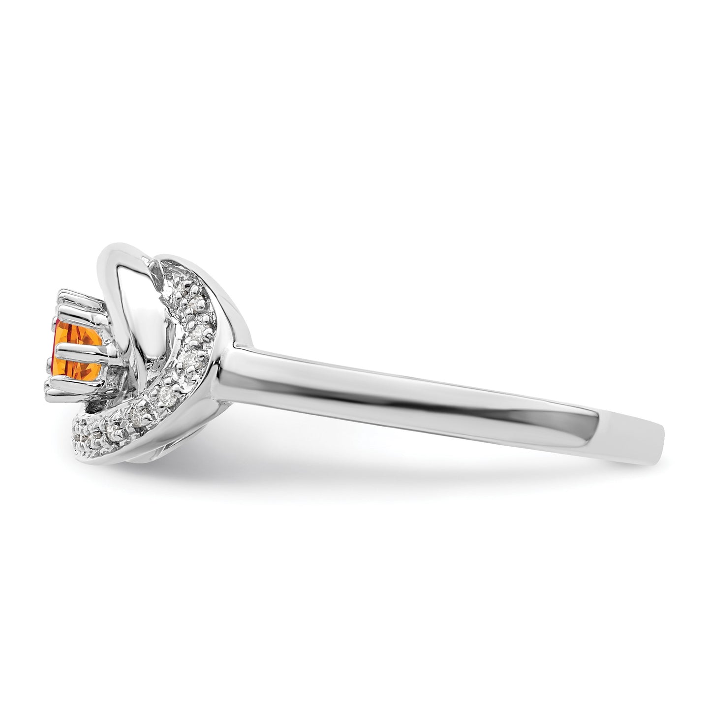 14K White Gold Family Jewelry Diamond Semi-Set Ring