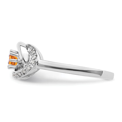 14K White Gold Family Jewelry Diamond Semi-Set Ring