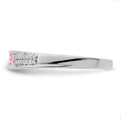 14K White Gold Family Jewelry Diamond Semi-Set Ring