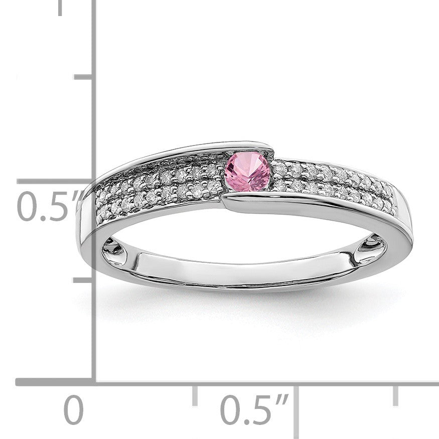 14K White Gold Family Jewelry Diamond Semi-Set Ring