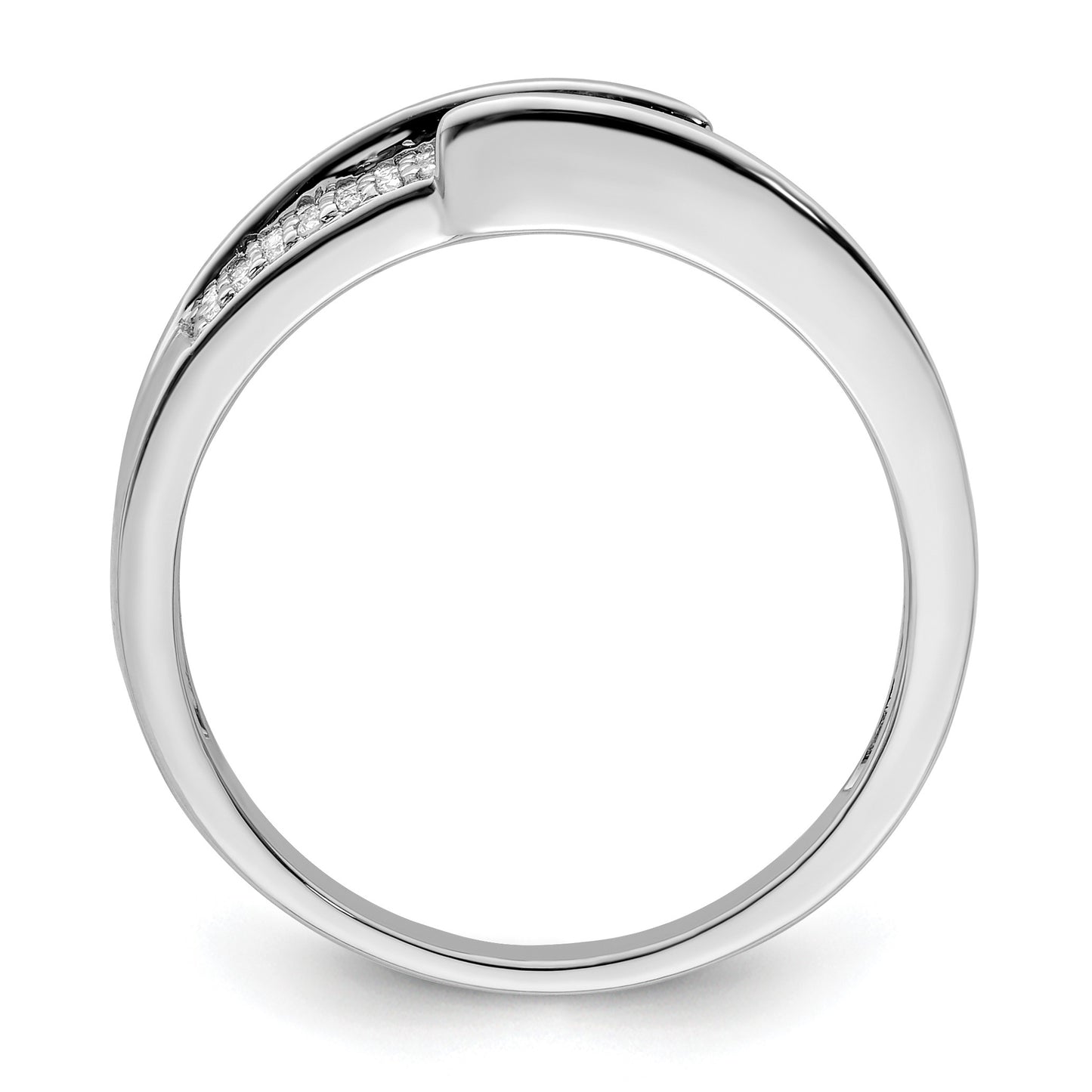 14K White Gold Family Jewelry Diamond Semi-Set Ring