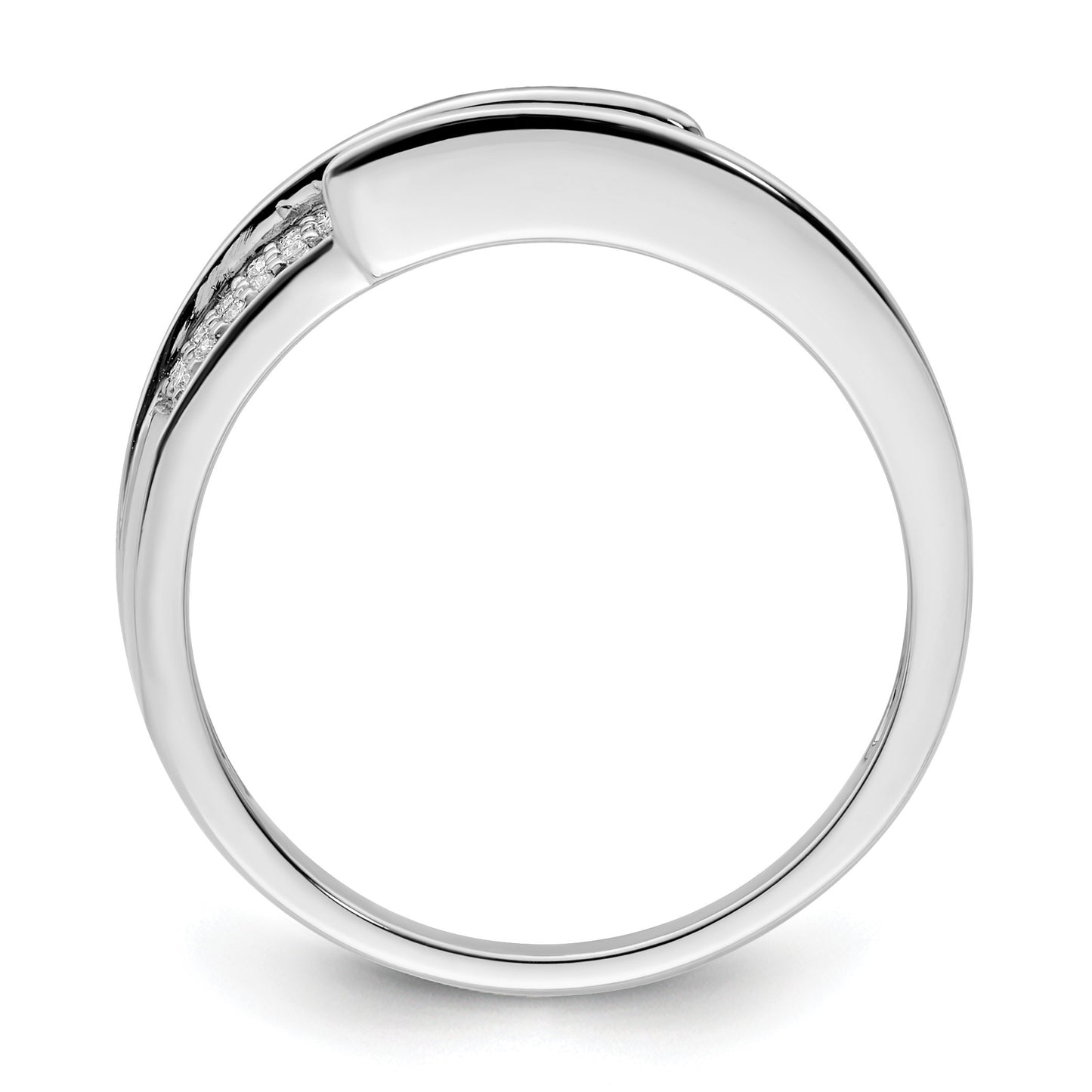 14K White Gold Family Jewelry Diamond Semi-Set Ring