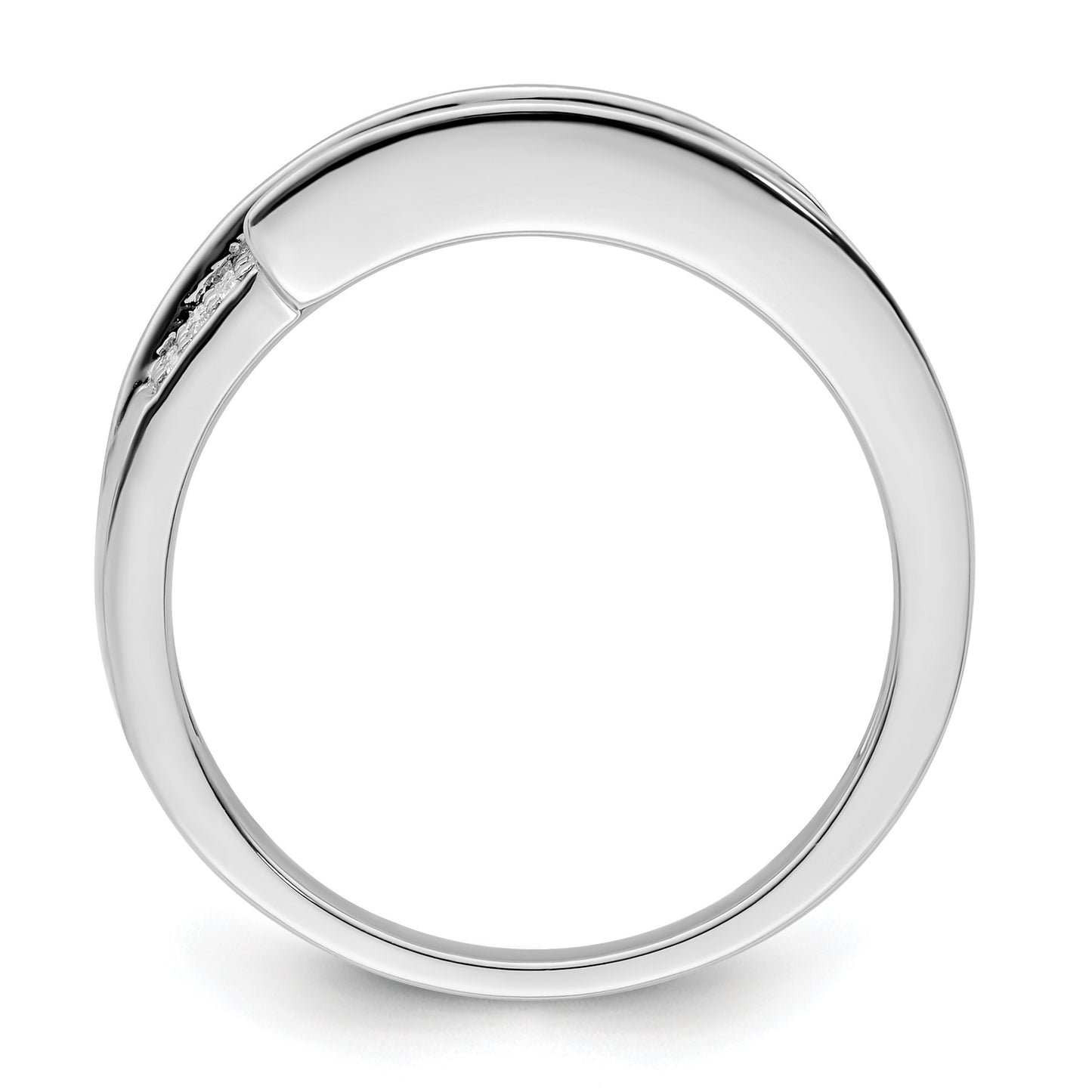 14K White Gold Family Jewelry Diamond Semi-Set Ring