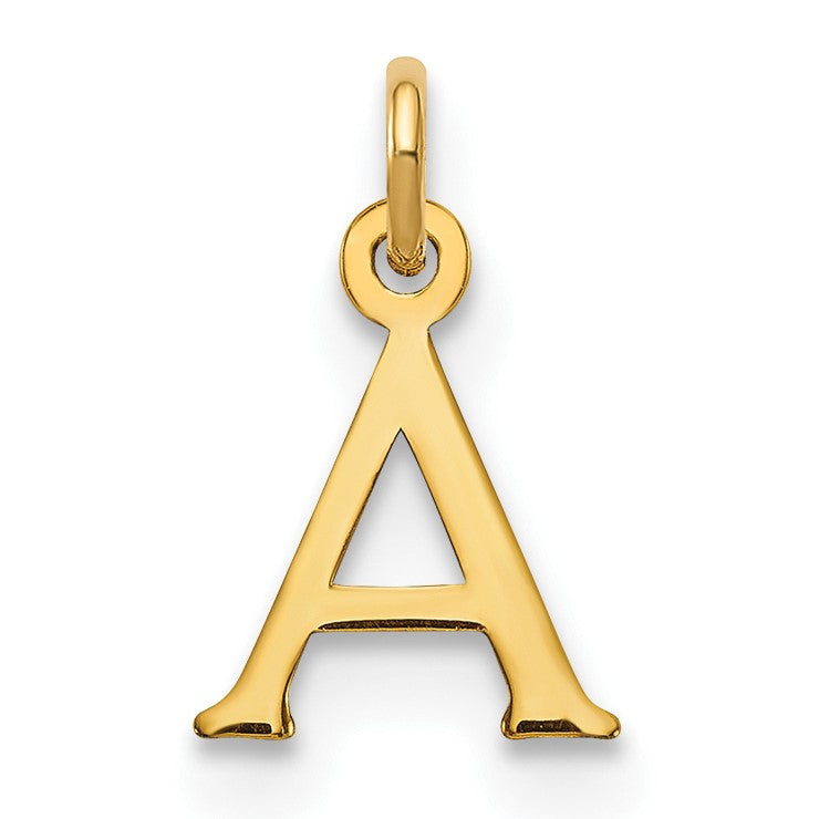 14ky Cutout Letter A Initial Pendant