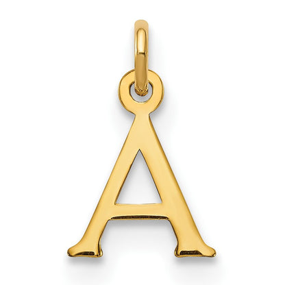 14ky Cutout Letter A Initial Pendant