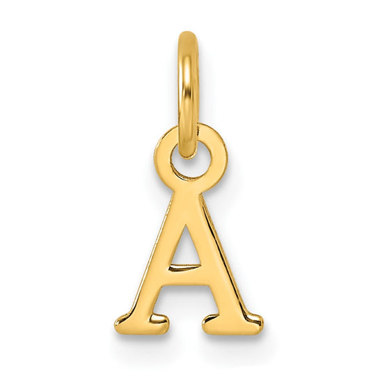14ky Cutout Letter A Initial Pendant