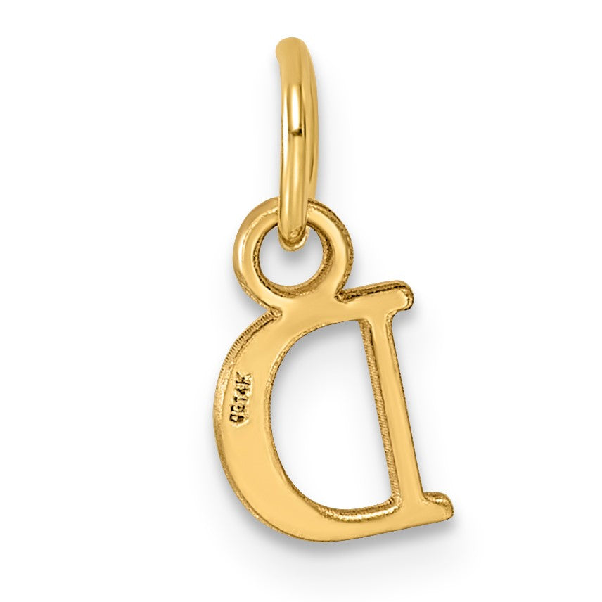 14ky Cutout Letter D Initial Pendant